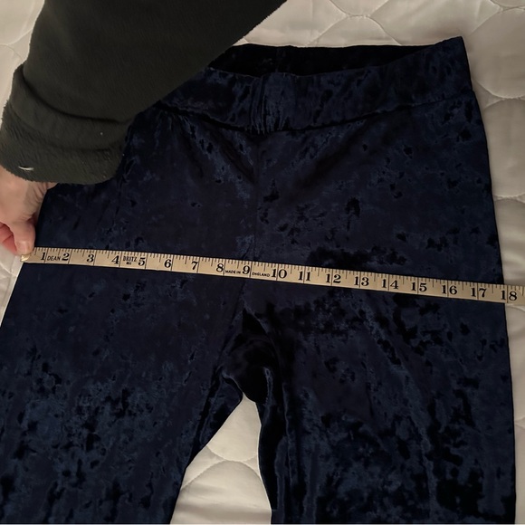 Thalia Sodi Navy crushed velvet pants size M - Picture 6 of 8